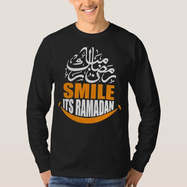 Camiseta Sorria Seu Ramadão Muçulmano Ramadã Eid Mubarak Is (Frente)