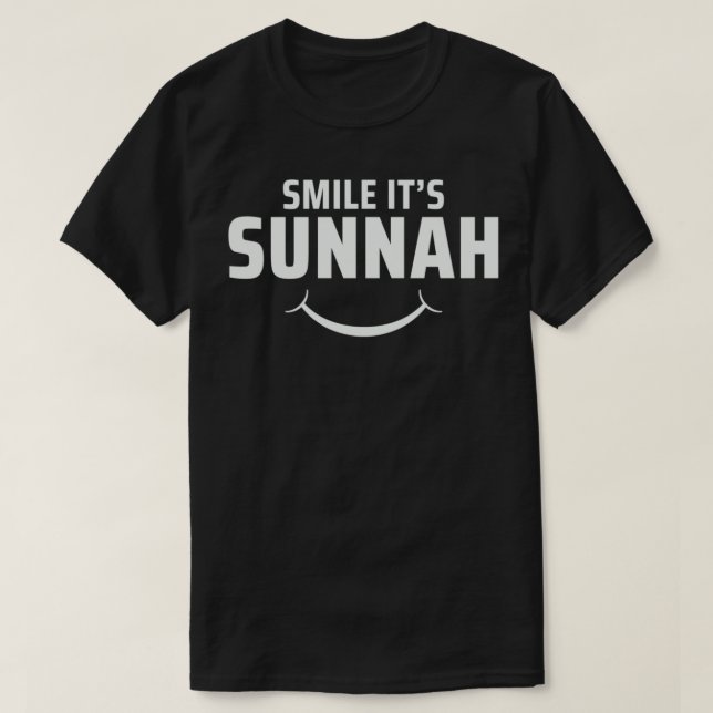 Camiseta sorria sua arte islâmica sunnah cita 7 (Frente do Design)