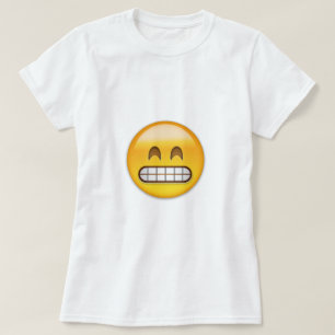 Camiseta Sorrindo a cara com olhos de sorriso Emoji
