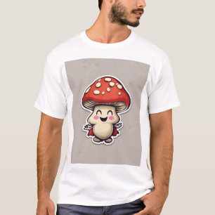 Camiseta Sorrindo Cogumelo