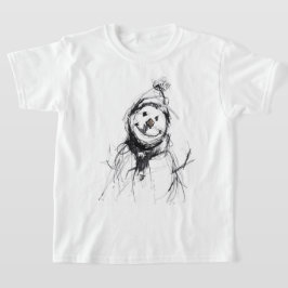 Camiseta Sorrindo Feliz Snowman