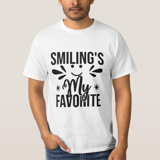 Camiseta Sorrir é meu favorito, sorrir é meu favorito (Frente)