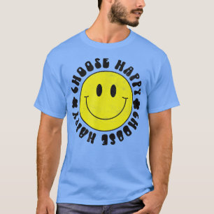 Camiseta Sorriso Amarelo Rosto Sorridente Escolha Feliz Fel