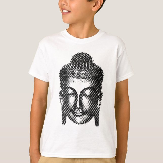 Camiseta Sorriso Buda II - preto de meio tom + suas ideias (Frente)