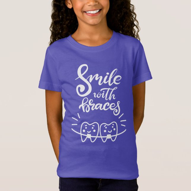 Camiseta Sorriso com os dentes de sorriso das cintas | (Frente)