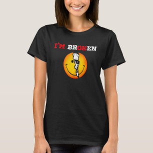 Camiseta Sorriso Confuso Estou Quebrado Doença Invisível Es