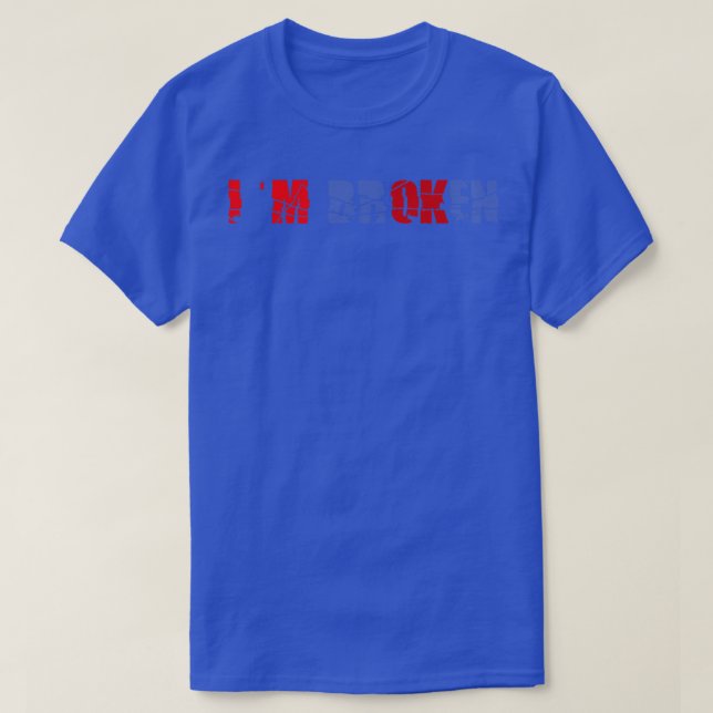 Camiseta Sorriso confuso Sou uma Doença Invisível Quebrada  (Frente do Design)