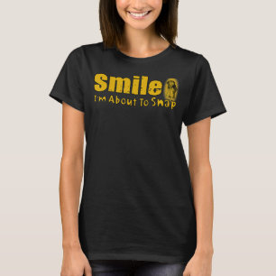 Camiseta Sorriso de fotografia que estou prestes a fazer