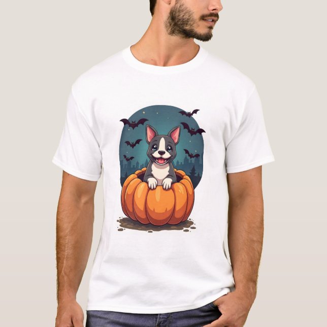 Camiseta Sorriso de Pitbull Abóbora (Frente)