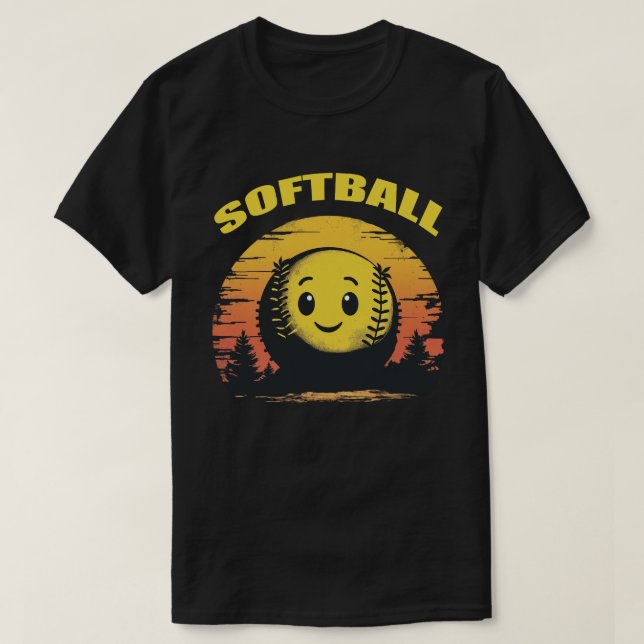 Camiseta Sorriso de Sunset Softball (Frente do Design)