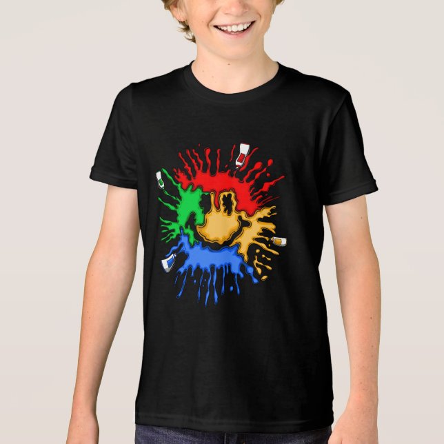 Camiseta Sorriso do tubo de tinta (Frente)