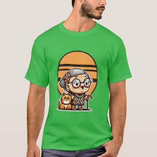 Camiseta Sorriso e garota de gatos