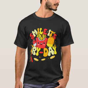 Camiseta Sorriso Engraçado É Sexta-feira Frita Crianças Hom