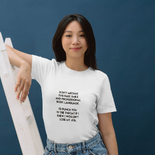 Camiseta Sorriso falsificado - engraçado, citações