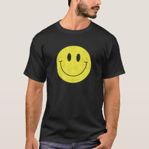 Camiseta Sorriso Feliz de Smiley face Amarelo Smili