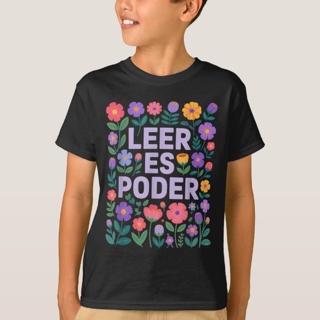 Camiseta Sorriso malicioso é poder botânico dizendo floral  (Frente)