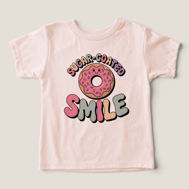 Camiseta Sorriso Revestido Com Açúcar | Rosquinha (Design frontal)