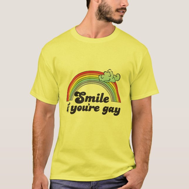 CAMISETA SORRISO SE VOCÊ É GAY (Frente)