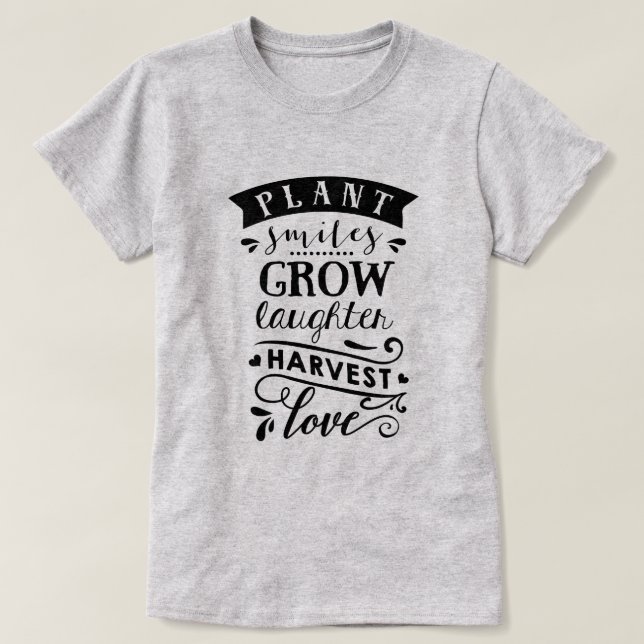 Camiseta Sorrisos de plantas (Frente do Design)
