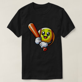 Camiseta Sorrisos de Softball: Batendo para diversão!