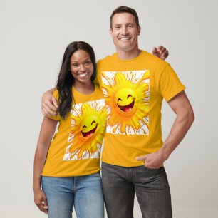 Camiseta Sorrisos de Sol: Explosão de Alegria