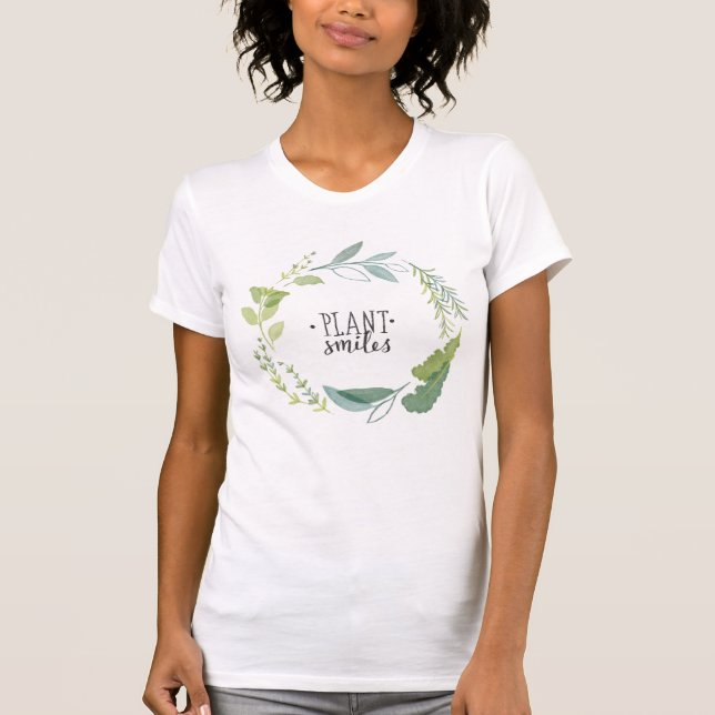 Camiseta Sorrisos finos da planta das ervas II | (Frente)
