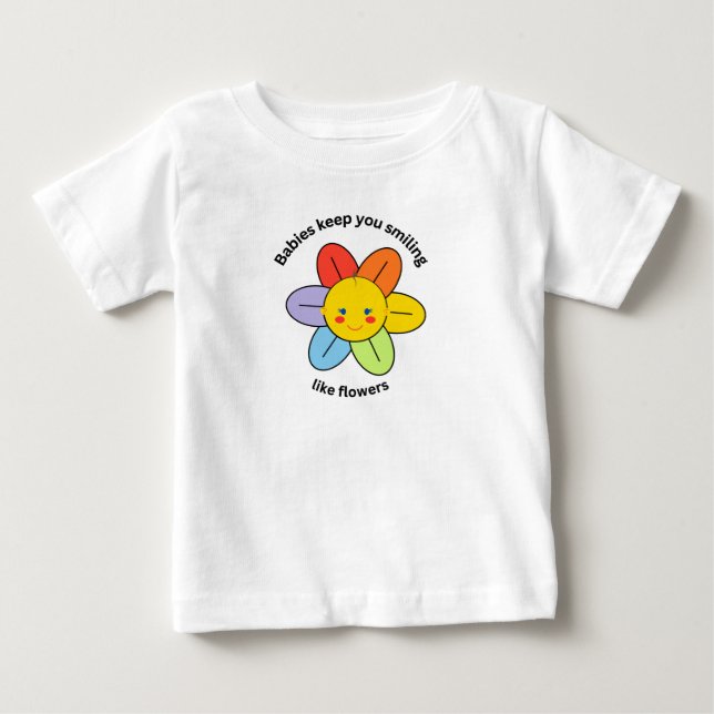 Camiseta Sorrisos tipo flor (Frente)