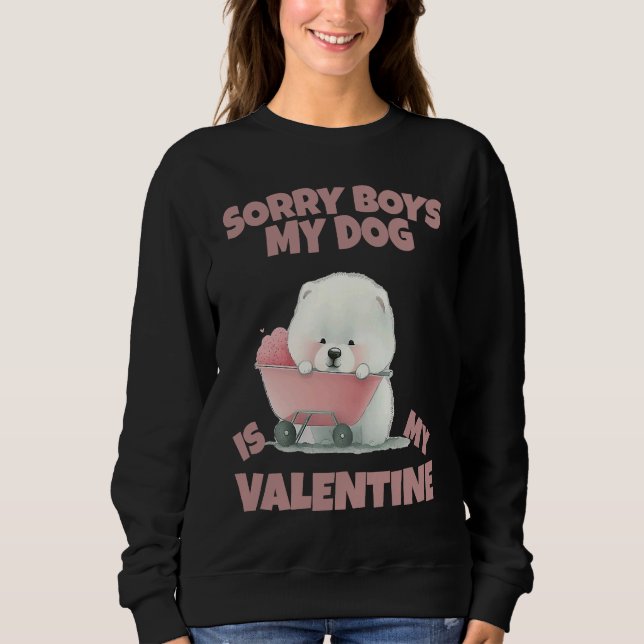 Camiseta Sorry Boys My Dog Is My Valentine  Dog   19 (Frente)