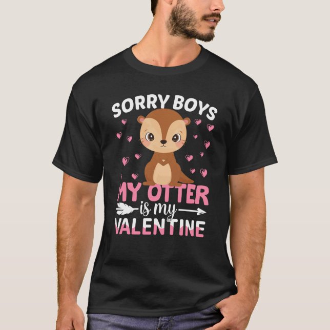 Camiseta Sorry Boys My Otter Is My Valentine Boy Toddler Ki (Frente)