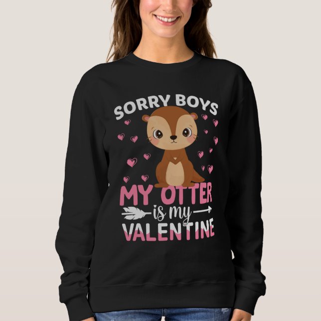 Camiseta Sorry Boys My Otter Is My Valentine Boy Toddler Ki (Frente)