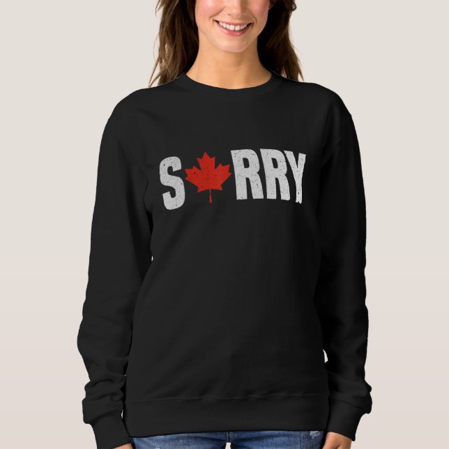 Camiseta Sorry Canadian Maple Leaf Canada Polite Culture (Frente)