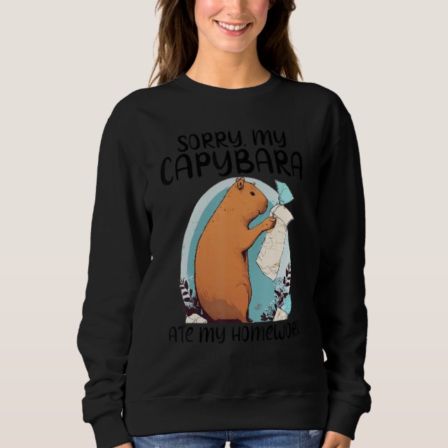 Camiseta Sorry My Capybara Ate My Homework Shirt Funny Capy (Frente)