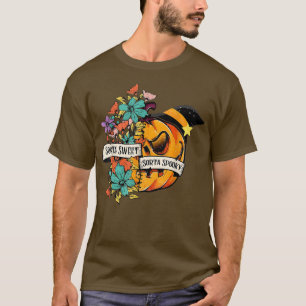 Camiseta Sorta Doce Sorta Spooky Pumpkin Assustado Hallowee
