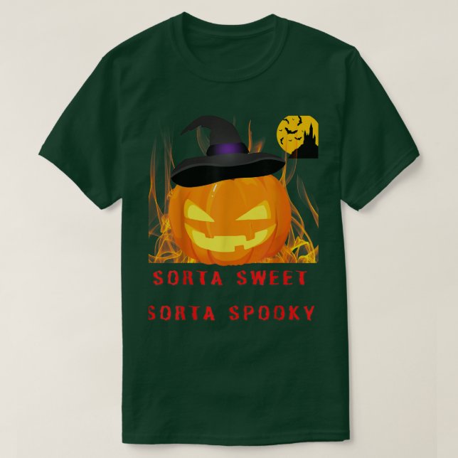 Camiseta sorta sweet sorta spooky gift Halloween  (Frente do Design)