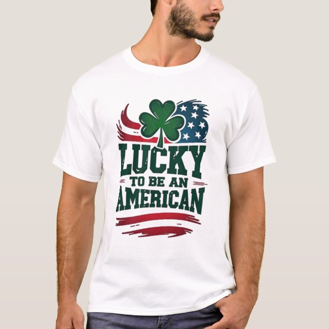 Camiseta sorte de ser americano (Frente)