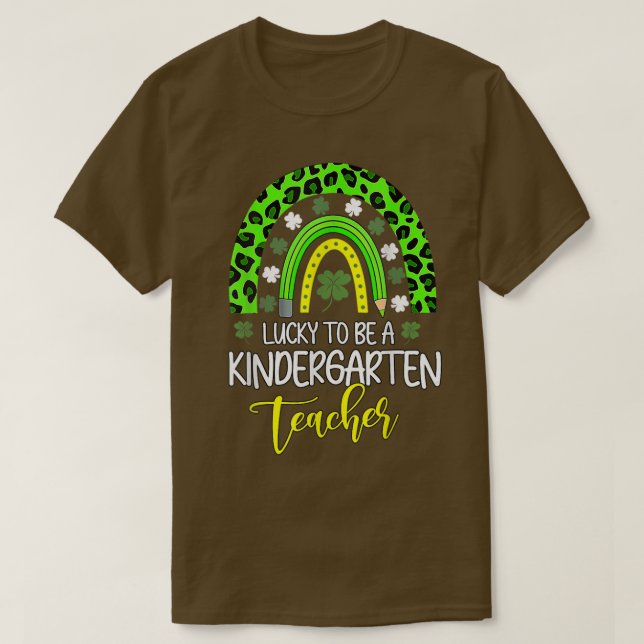 Camiseta Sorte De Ser Professora Do Jardim De Infância Rain (Frente do Design)
