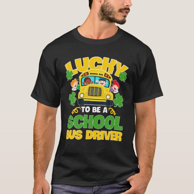 Camiseta Sorte De Ser Rua De Ônibus Escolar Patrick Irish C (Frente)