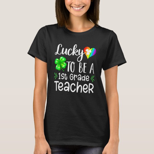 Camiseta Sorte Espantoso Ser Professora da Classe 1rua na I (Frente)