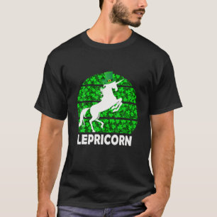 Camiseta Sorte Lepricorn Charms Retro Rua. Dia de Patrick