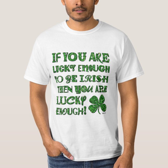 CAMISETA SORTE O SUFICIENTE. (Frente)