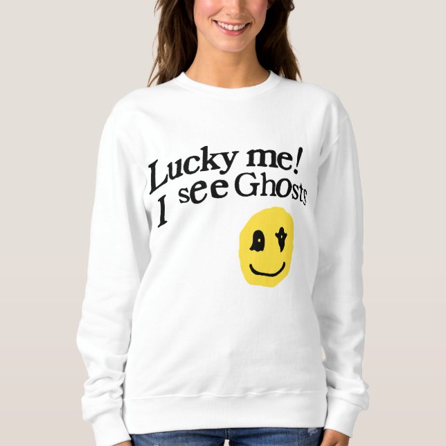 Camiseta Sorte Que Vejo Fantasmas (Frente)