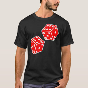 Camiseta SORTE. SEIS DUPLOS. DICE, VERMELHO, jogue o gelo,