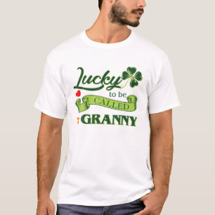 Camiseta Sorte Ser Chamada De Avó Dia de São Patrício Be