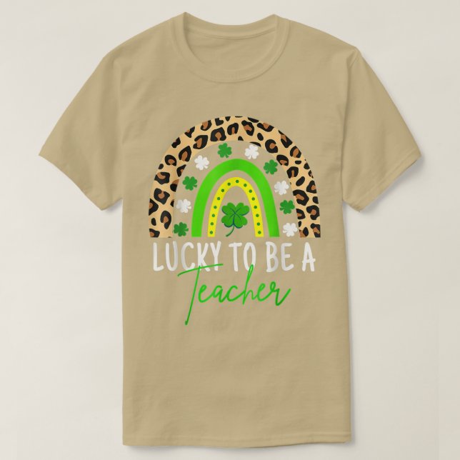 Camiseta Sorte Ser Professora Arco-Íris Professora St Patri (Frente do Design)