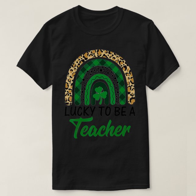 Camiseta Sorte Ser Professora Arco-Íris Professora St Patri (Frente do Design)