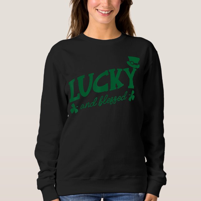 Camiseta Sortudo E Bendito Hol De Dia de São Patrício Engra (Frente)