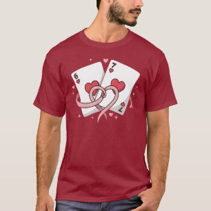Camiseta Sortudo no Amor: Vintage 6 e 7 de Copas Romântico