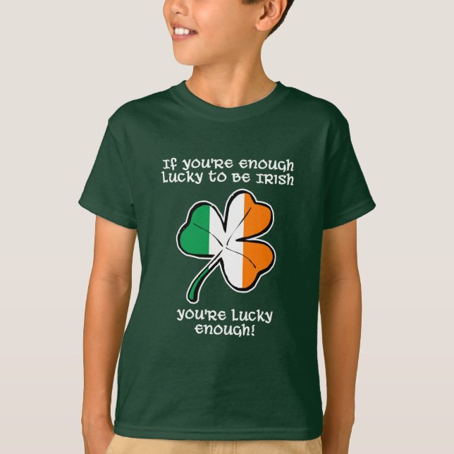 Camiseta Sortudo o suficiente para ser irlandês (Frente)