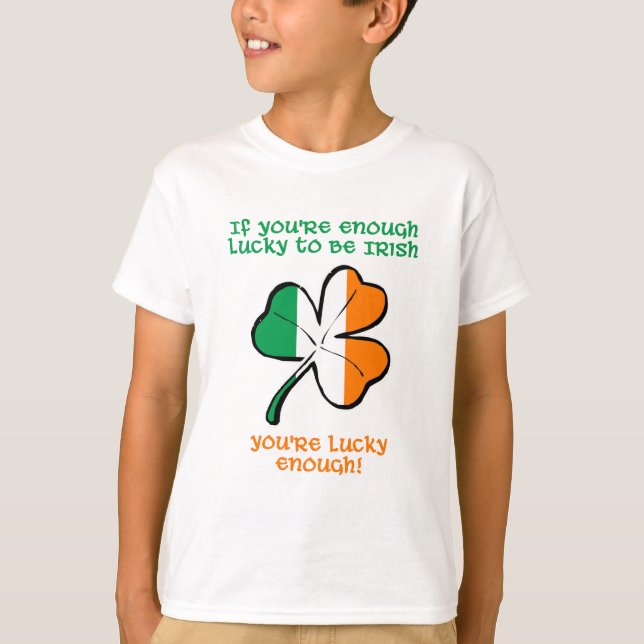 Camiseta Sortudo o suficiente para ser irlandês (Frente)