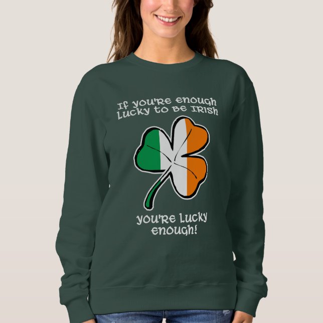 Camiseta Sortudo o suficiente para ser irlandês (Frente)